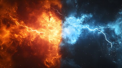 Fiery Inferno Collides With Icy Cosmic Frost