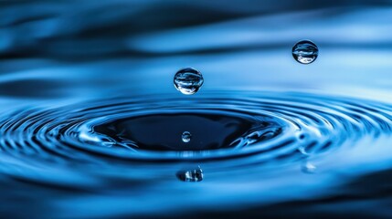 A mesmerizing macro view of water drops on a dark surface, each droplet capturing a tiny world of reflections and depth