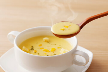 コーンスープ　Sweetcorn soup