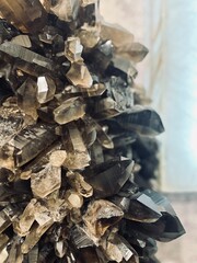 Natural Black Crystal Cluster