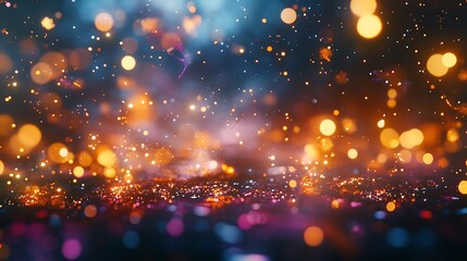 Naklejka premium Luxury Glitter bokeh Background with Light Effects