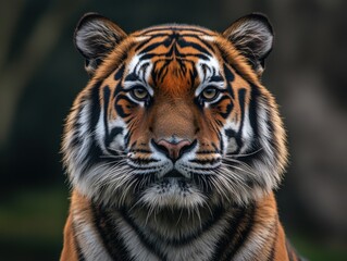 Fototapeta premium majestic tiger portrait with striking features