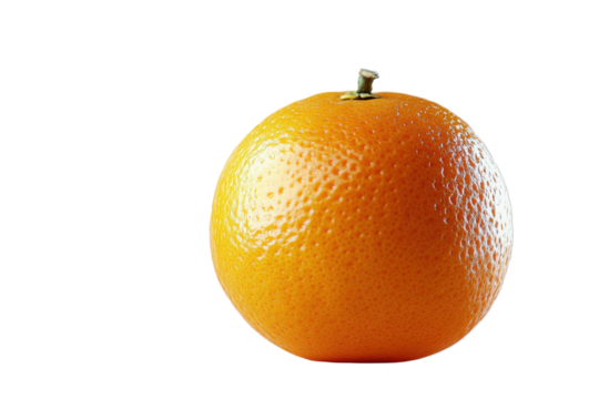 Freshly Picked Juicy Orange with a Bright Orange Peel, Perfect for Snacking and Juicing with isolated on transparent background