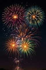 Naklejka premium fireworks in the night sky