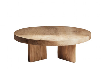 This contemporary round wooden table features a smooth surface and a simple, sturdy design. Ideal for modern living spaces, it adds elegance and functionality to any room while enhancing the overall d
