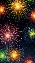 Fototapeta premium fireworks on the night sky