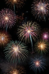 fireworks in the night sky