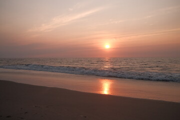 sunset on the beach