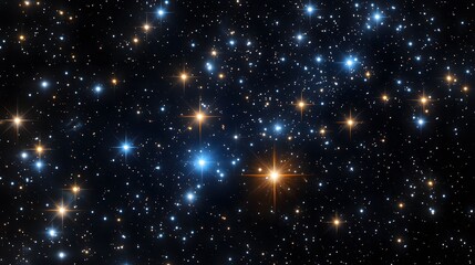 Obraz premium Celestial Cluster A Night Sky Panorama Of Stars