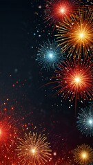 Naklejka premium fireworks on the night sky