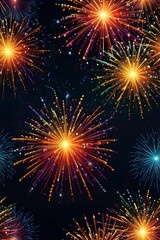 Naklejka premium fireworks in the night sky