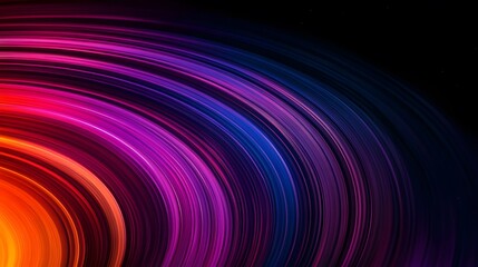 Obraz premium Abstract Swirling Lines of Purple Blue and Orange Hues