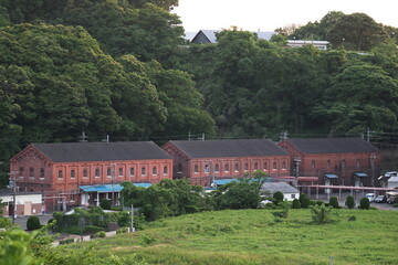 赤レンガ倉庫のある風景