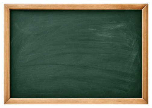 Empty green chalkboard on white background, Blank chalkboard with wooden frame isolated on white background. can add your own text on space.