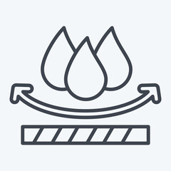 Icon Waterproof. related to Fabric symbol. line style. simple design editable