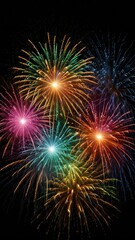 fireworks in the night sky