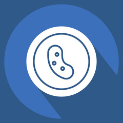 Icon Anti Bacterial. related to Fabric symbol. long shadow style. simple design editable