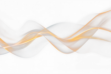 Abstract orange and white wave on Transparent background.