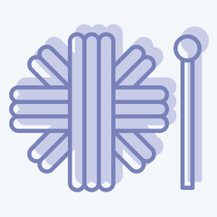 Icon Fence. related to Fabric symbol. two tone style. simple design editable