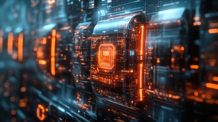 Futuristic Technology: A Glowing Circuit Board