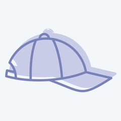 Icon Cap. related to Fabric symbol. two tone style. simple design editable