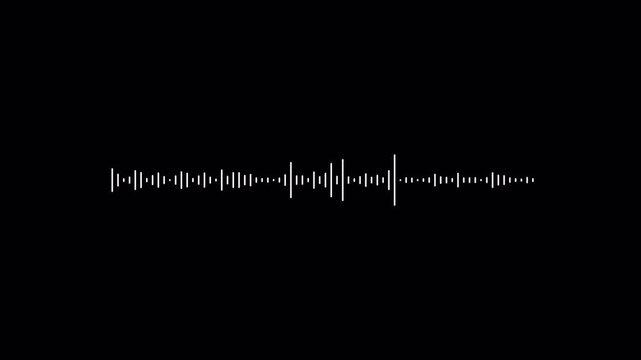 Audio spectrum waveform animation, Animated sound wave equalizer, audio sound wave with alpha channel.