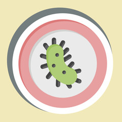 Sticker Anti Bacterial. related to Fabric symbol. simple design editable