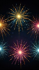 Naklejka premium fireworks on the background