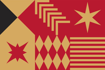 Scandinavian Christmas Abstract Star Design