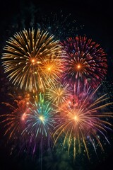 Obraz premium fireworks in the night sky