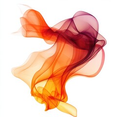 Fototapeta premium Abstract Flowing Shapes in Vibrant Orange and Purple Hues Creating a Dynamic Visual Experience