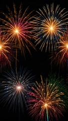 Naklejka premium fireworks in the night sky