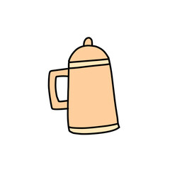 Vector cartoon illustration with winter