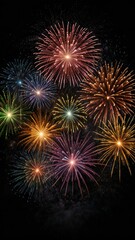 Naklejka premium fireworks in the night sky