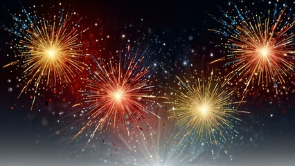 Fototapeta premium fireworks on the night sky