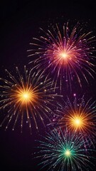 Naklejka premium fireworks in the night sky