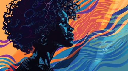 An older black woman with curly hair