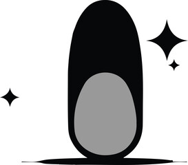 Nail icon silhouette vector style