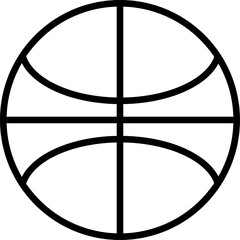 Outline basketball icon vector illustration. Sport Basketball