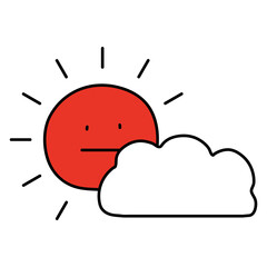 お天気記号晴れのち曇り