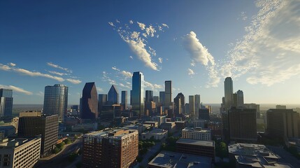 Fototapeta premium Dallas City Downtown Skyline Cityscape of Texas, USA