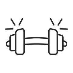 Obraz premium Gym icon, Hotel service symbol outline icon, editable vector illustration and transparent graphic element. Isolated on white background