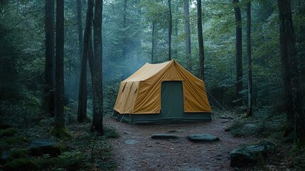 Camping in a Misty Forest: A Serene Escape