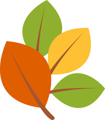 Autumn Leaves Illustration Element 
