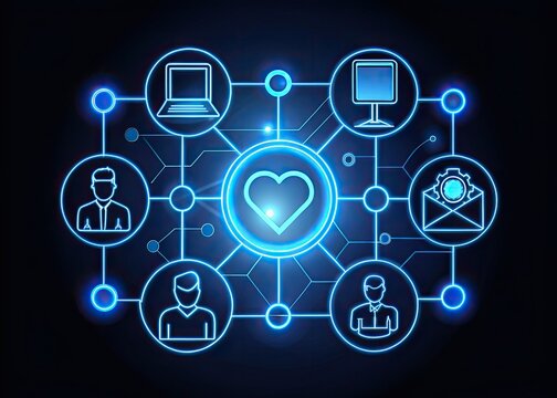 Enhancing low-light health data exchange:  Blue gradient training resources empower seamless interoperability.