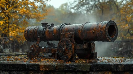 Ancient Rusty Cannon: A Relic of War and Time