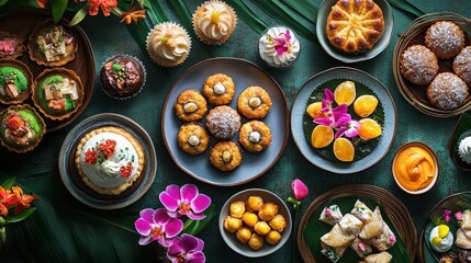 Diverse Array of Colorful and Delicious Desserts