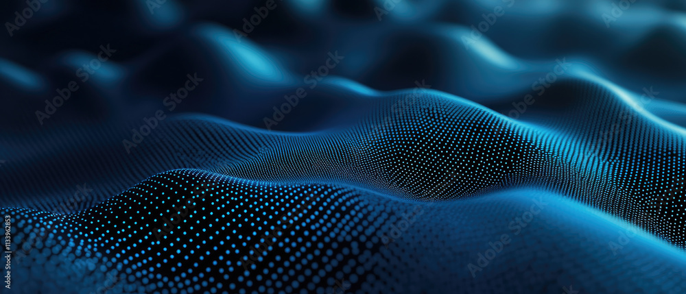 Poster exploring cosmic environments blue dots and stardust in global data visualization with big data conc