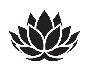 lotus flower silhouette vector illustration