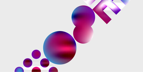Circles and triangles modern art. Vector Illustration For Wallpaper, Banner, Background, Card, Book Illustration, landing page